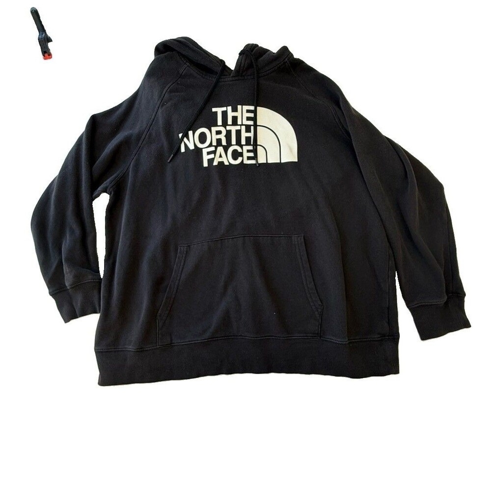 The North Face Women’s XXL Black Logo Hoodie Pullover Cotton Blend Sweatshirt